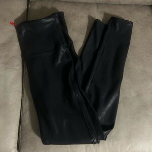 SPANX Faux Leather Black Leggings